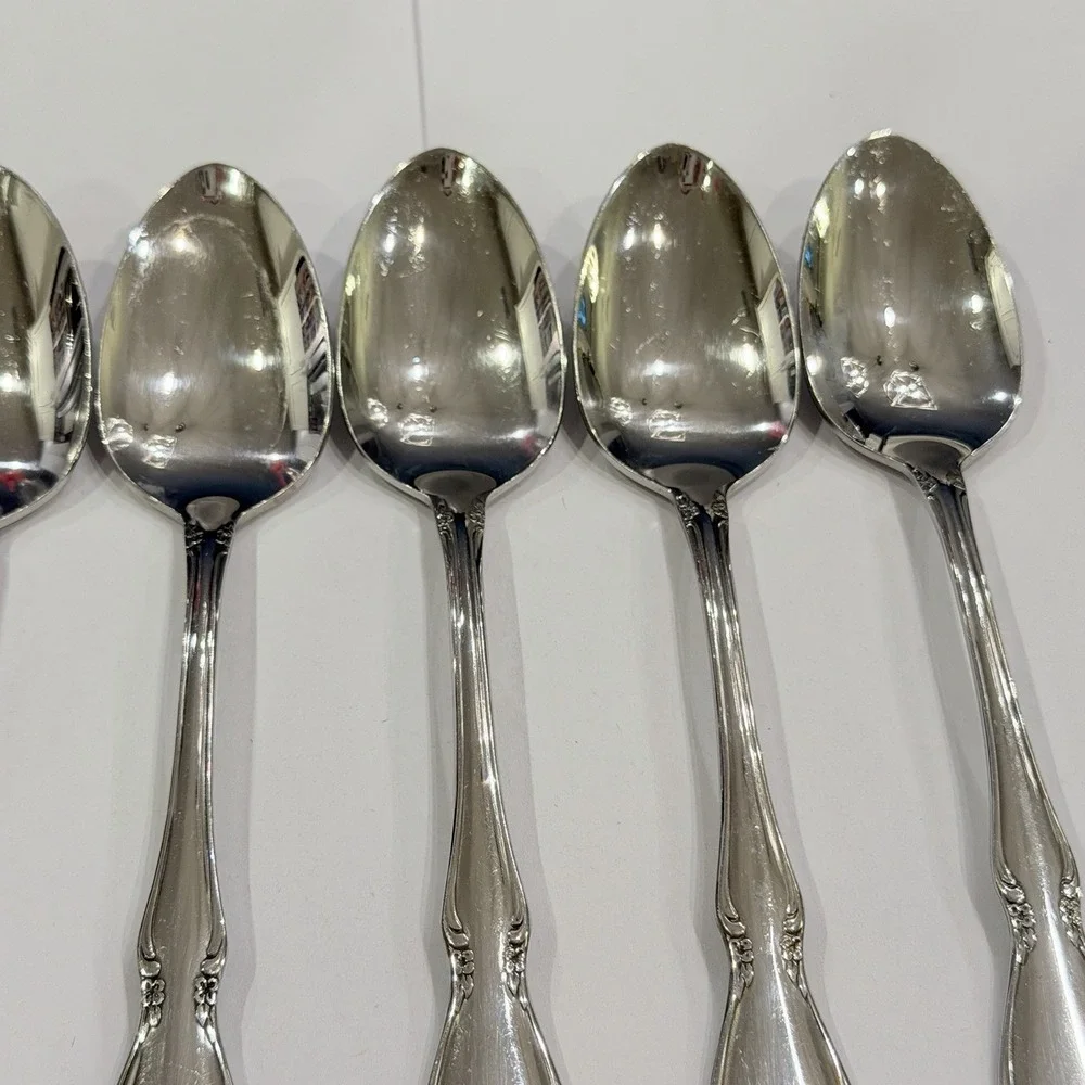 Oneidacraft Deluxe Chateau Teaspoons Set of 7 Stainless Steel 6 1/8